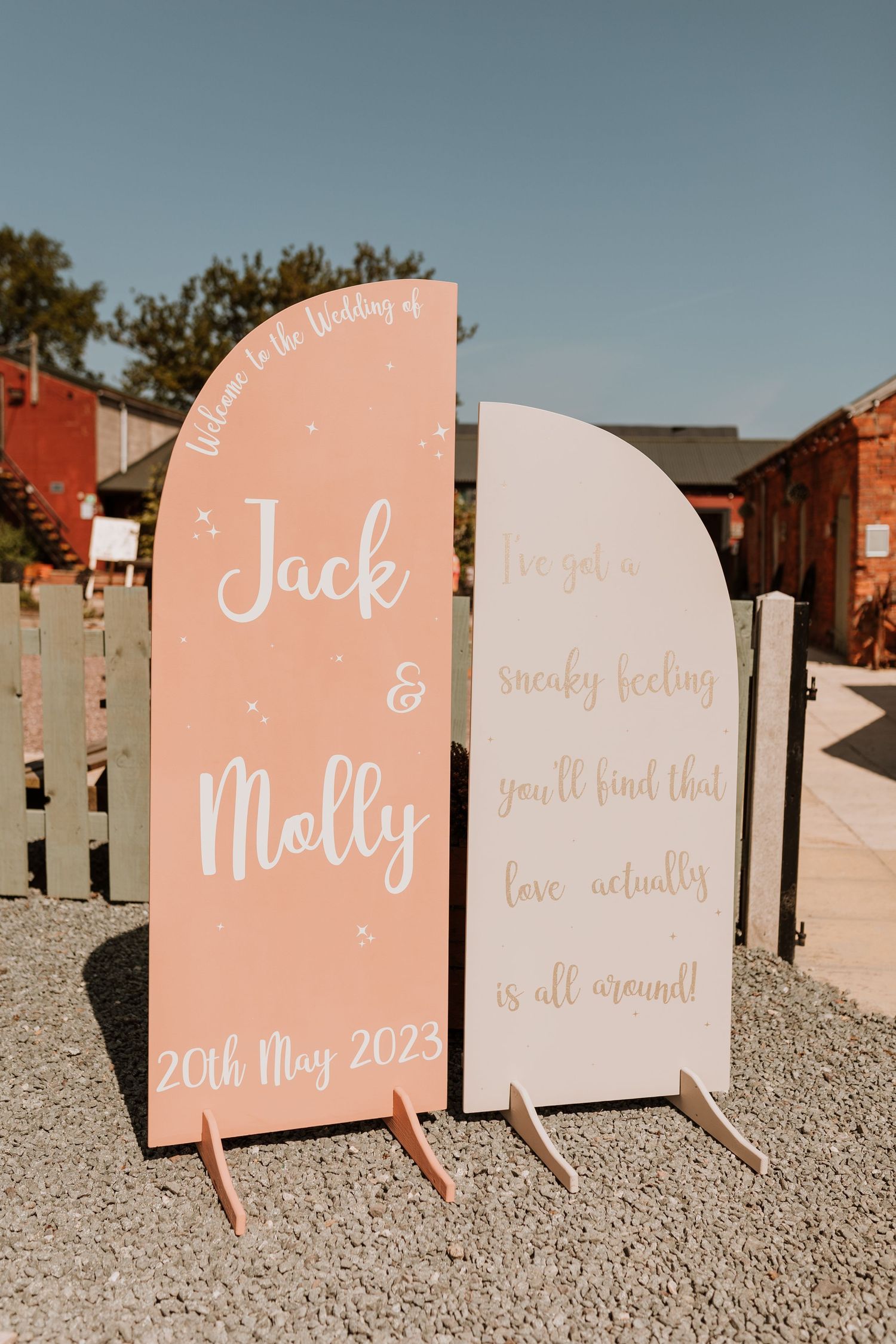 Home made signs for wedding