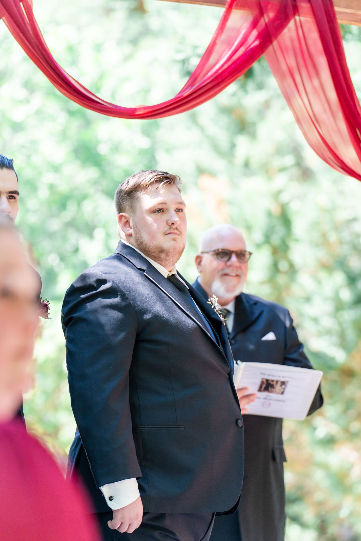 groom sees his bride