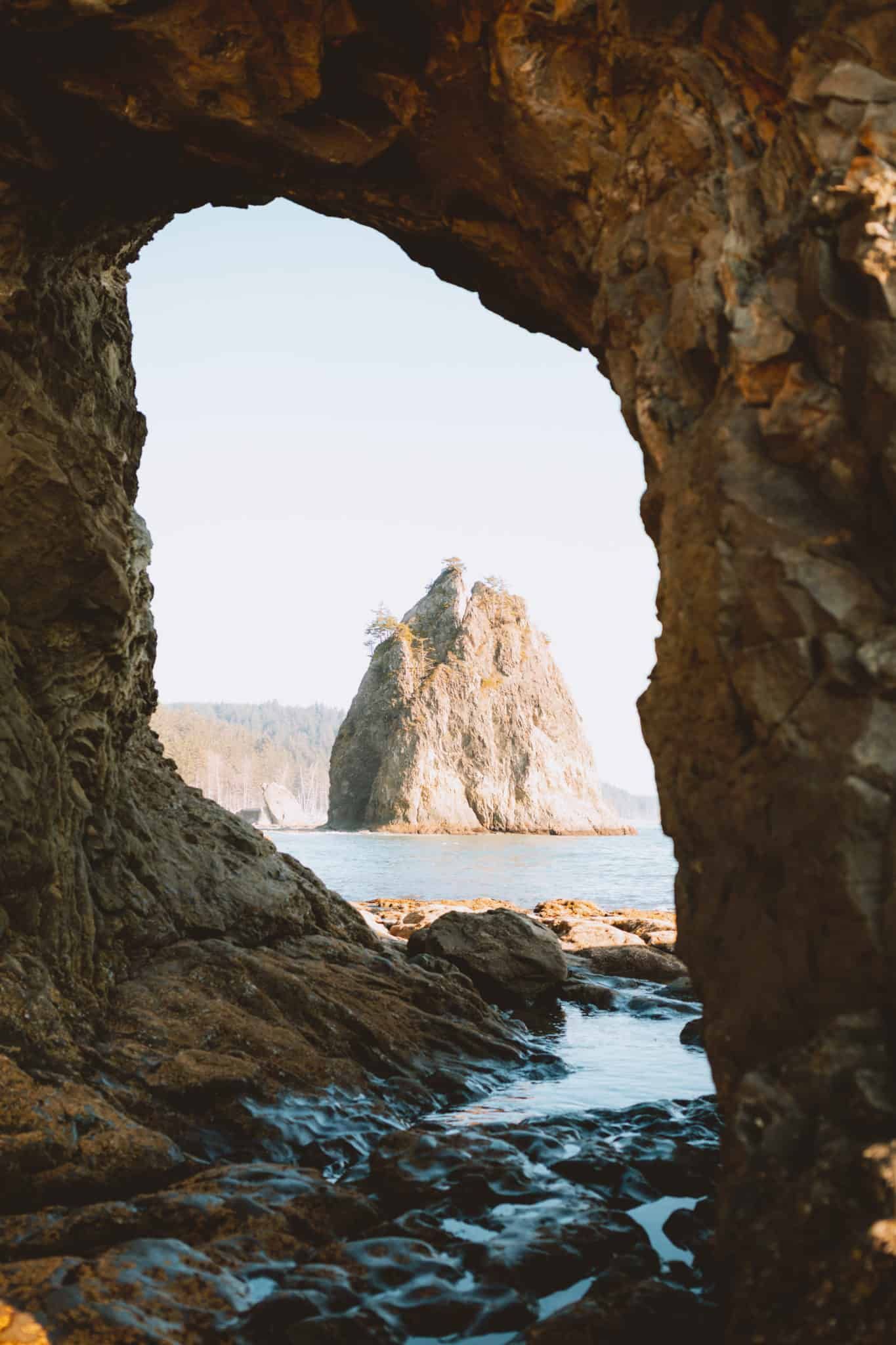 Hole in the Wall at Rialto Beach in La Push, Washington