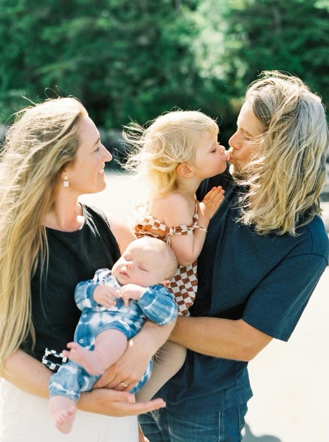 Photo of family together in Tofino