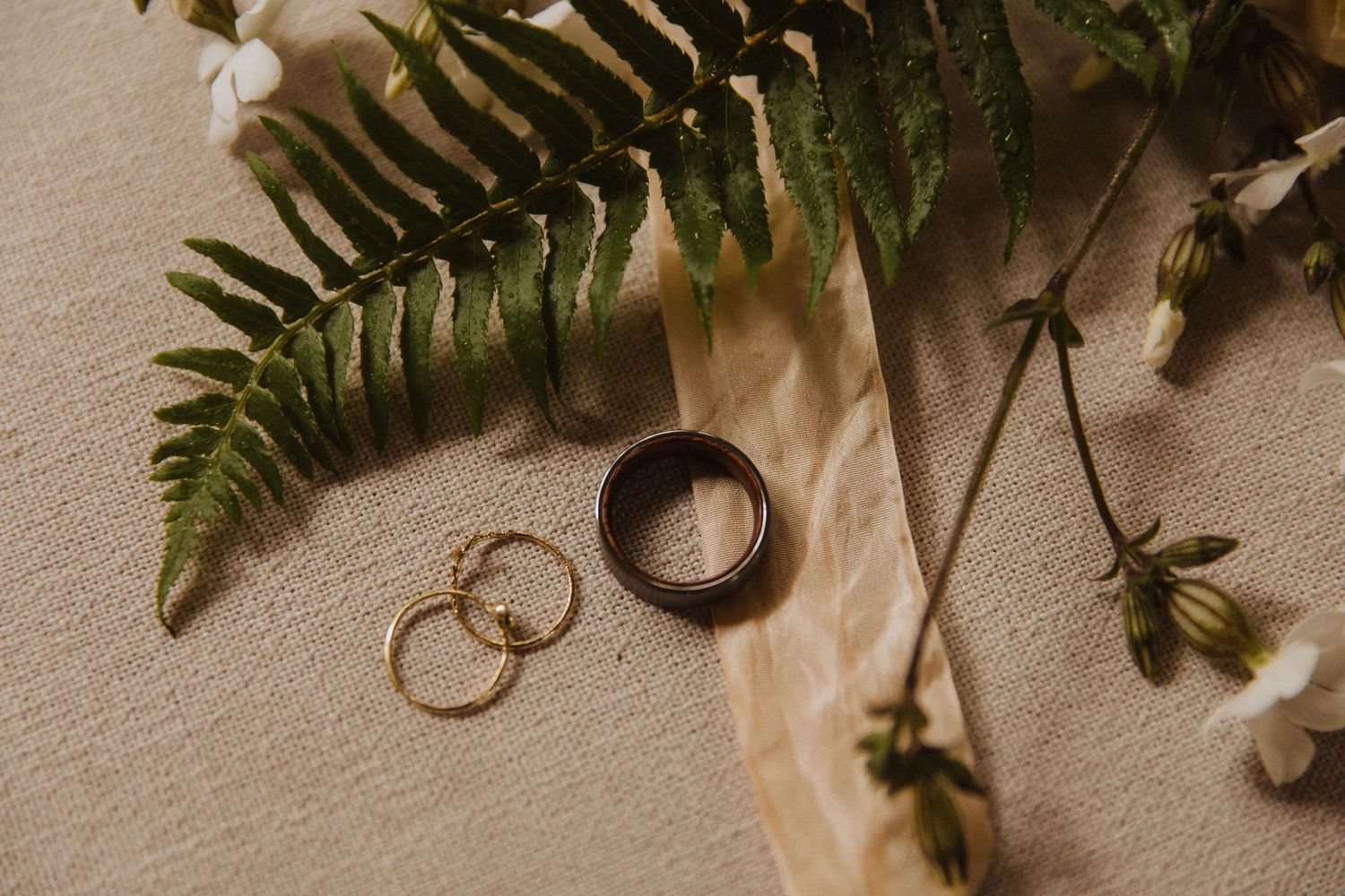 etsy gold wedding ring bands