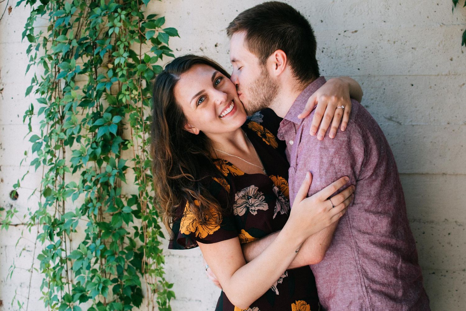Summer engagement portrait inspiration for downtown San Jose.