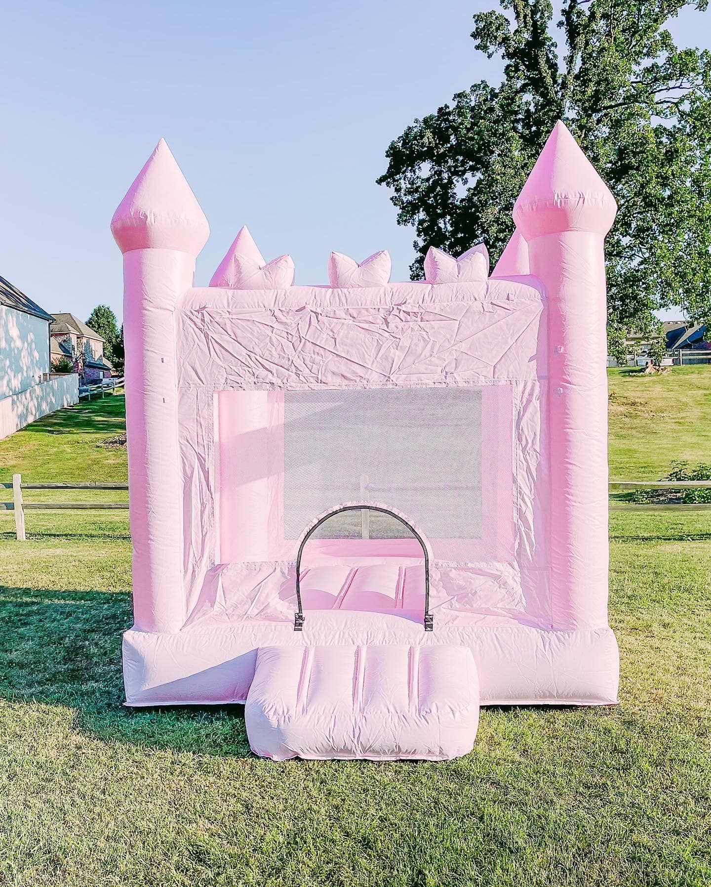 Light Pink Bounce House Rental Evnt Wrks NWA