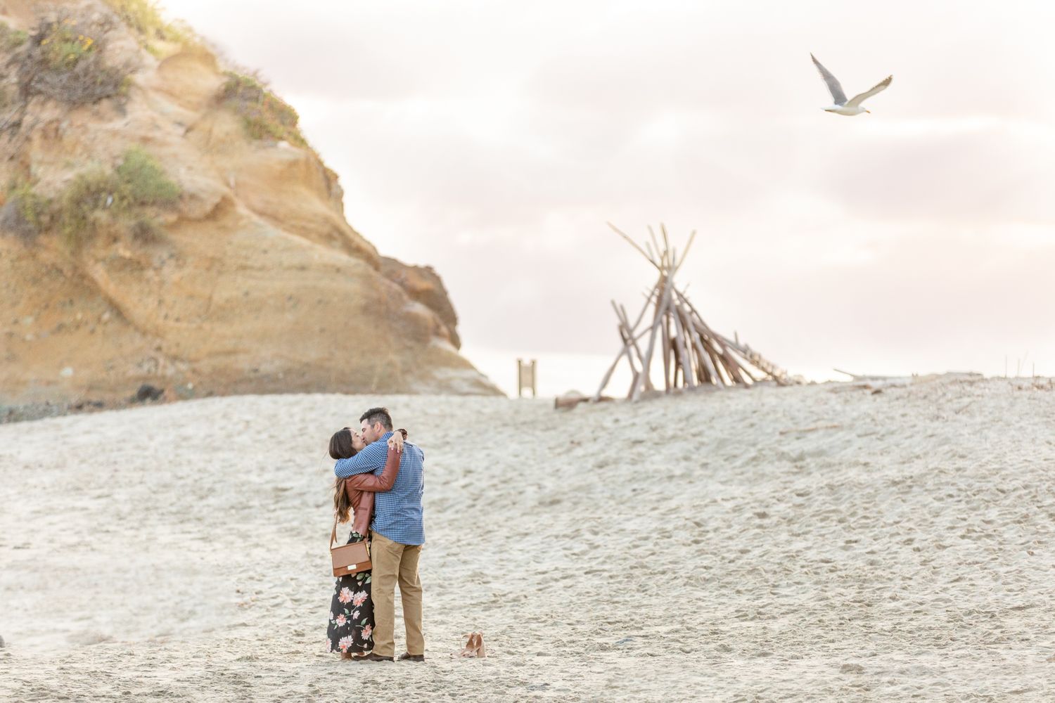 Beach Surprise Proposal in Orange County