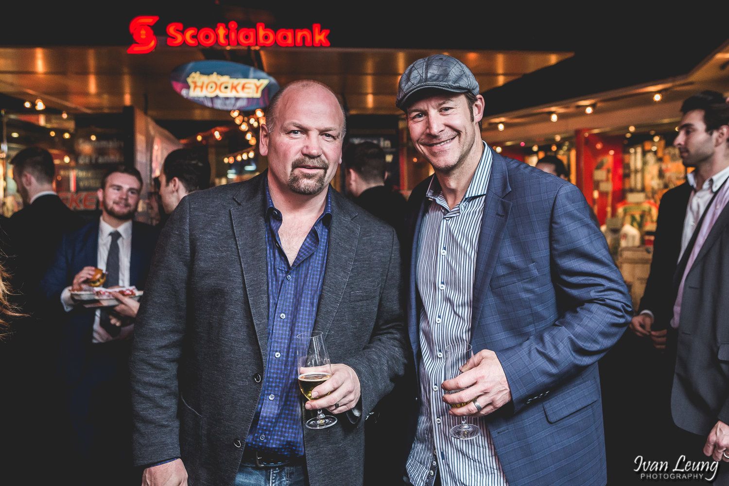 Toronto Maple Leaf Alumni's Wendal Clark and Todd Warriner