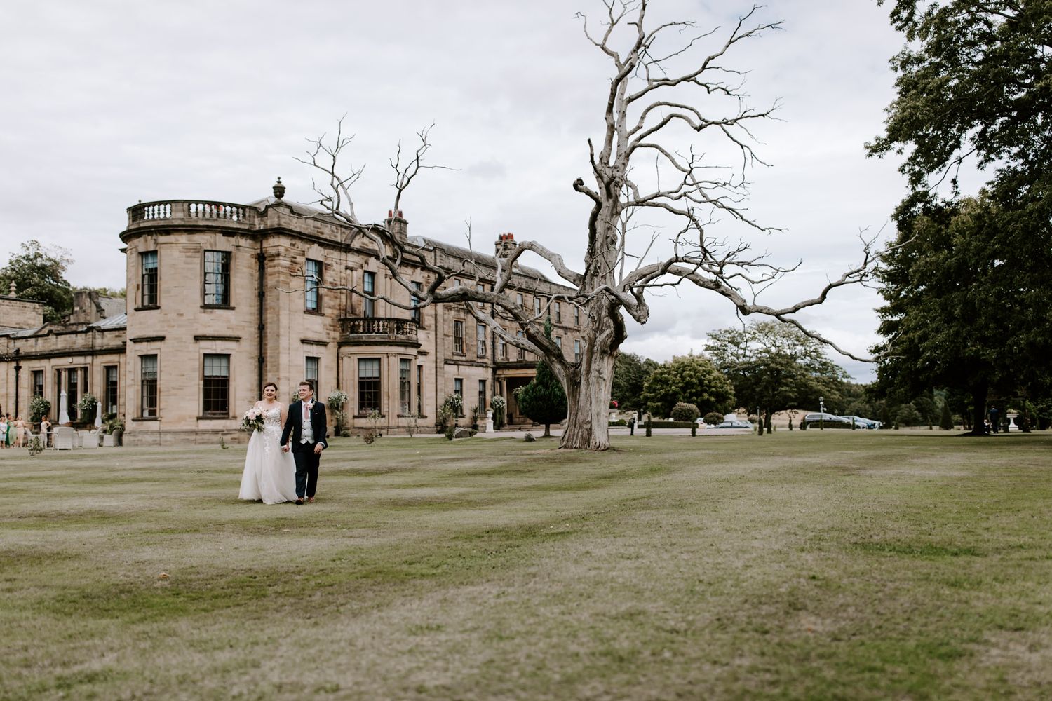 Beamish Hall wedding front lawn