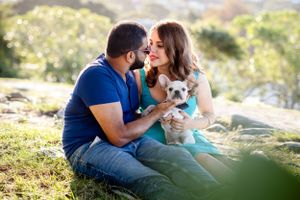 family photoshoot with a puppy in Mosman