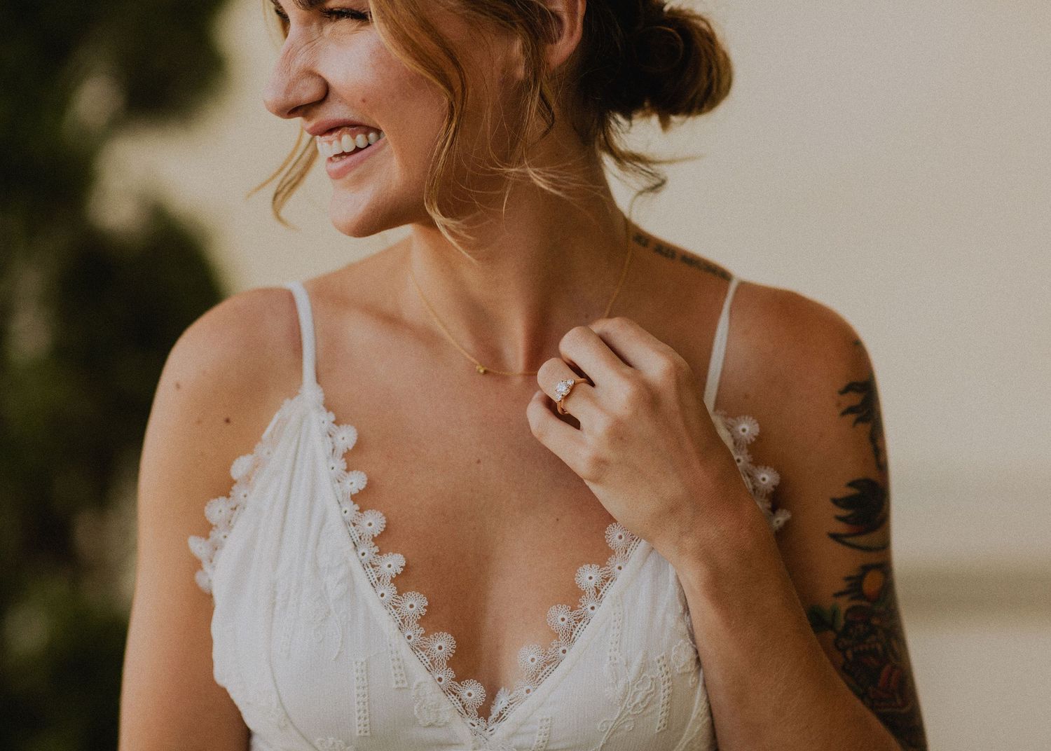 Terranea Resort bridal getting ready balcony portrait