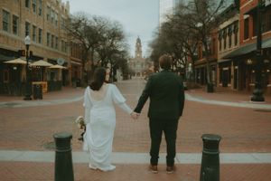 Fort Worth Texas downtown courthouse wedding photography-elopement photographer based in Texas with a vintage look and retro style