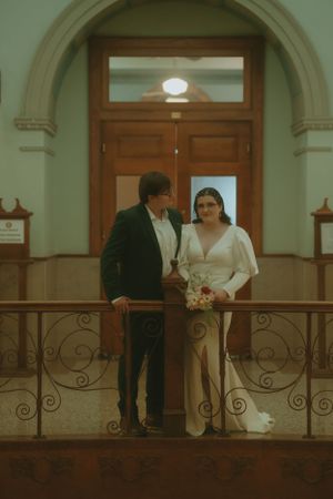 Fort Worth Texas downtown courthouse wedding photography-elopement photographer based in Texas with a vintage look and retro style