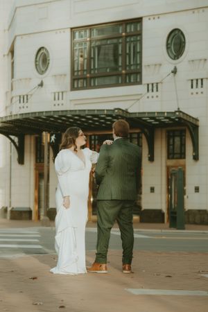 Fort Worth Texas downtown courthouse wedding photography-elopement photographer based in Texas with a vintage look and retro style