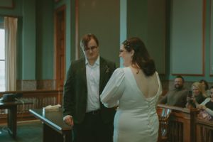 Fort Worth Texas downtown courthouse wedding photography-elopement photographer based in Texas with a vintage look and retro style