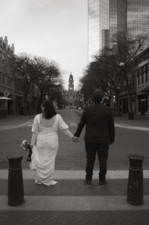 Fort Worth Texas downtown courthouse wedding photography-elopement photographer based in Texas with a vintage look and retro style