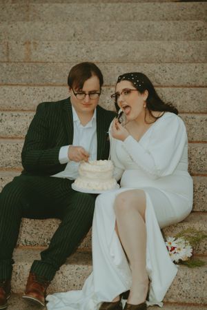 Fort Worth Texas downtown courthouse wedding photography-elopement photographer based in Texas with a vintage look and retro style