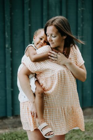 biracial family photos mother and daughter