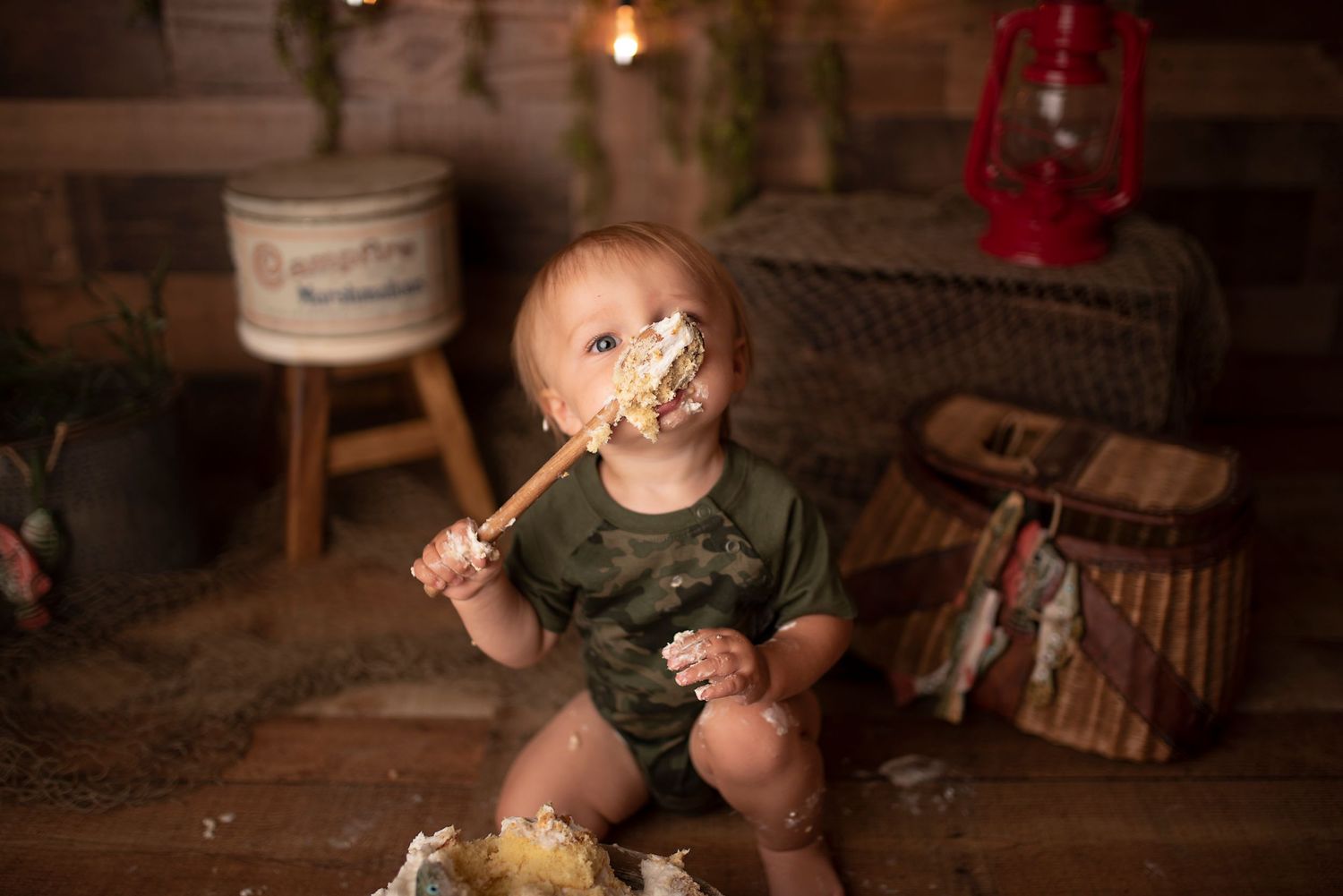 cake smash photography, first birthday photos in vermont