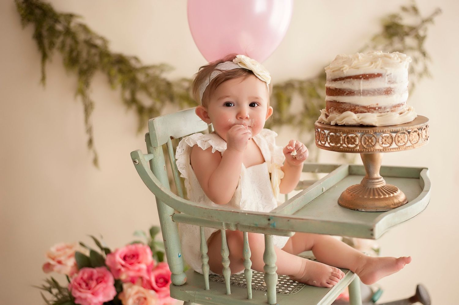 cake smash photography, first birthday photos in vermont