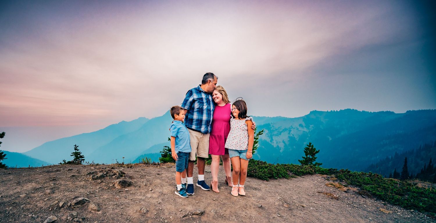 Amy's family at Hurricane Ridge at the Olympic National Park, Washington.