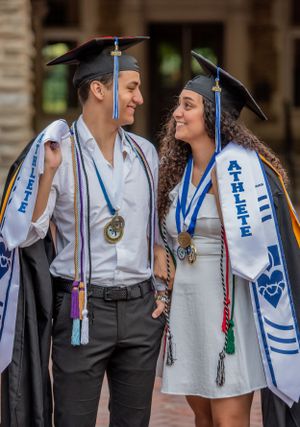 couple graduates college together