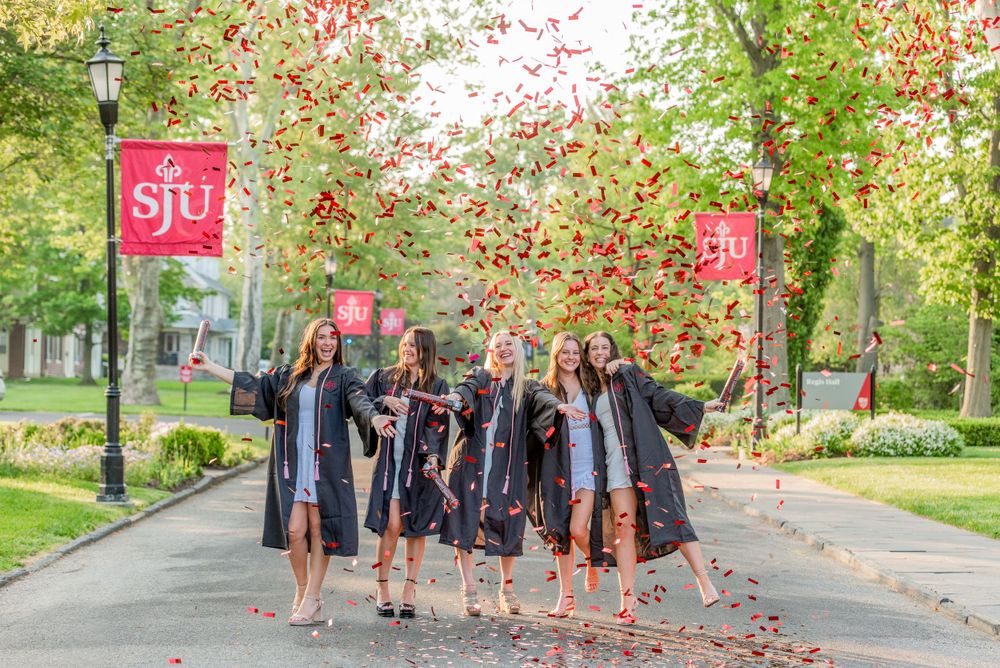 Saint Joe's group of girls graduation photo