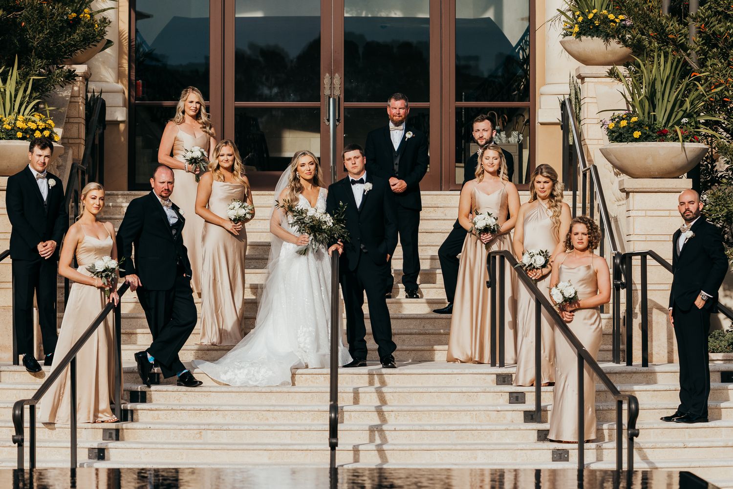 Wedding party strait out of Vogue at Four Seasons, Kissimmee.