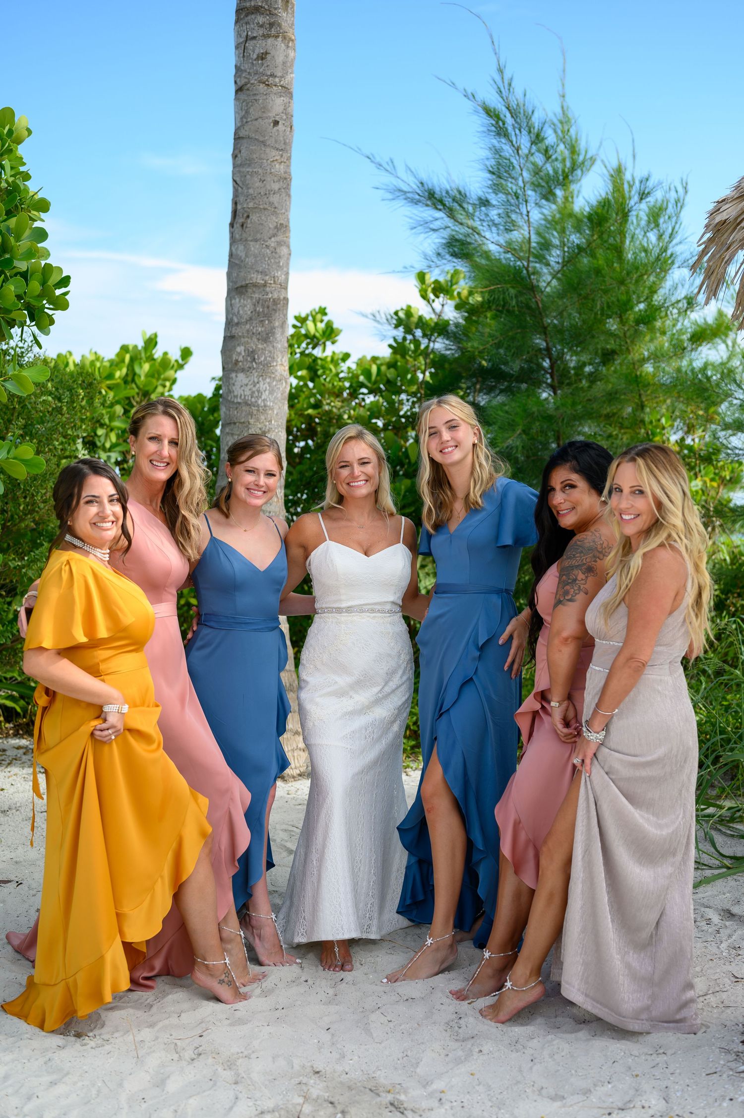 Bride and Bridesmaid pose for camera