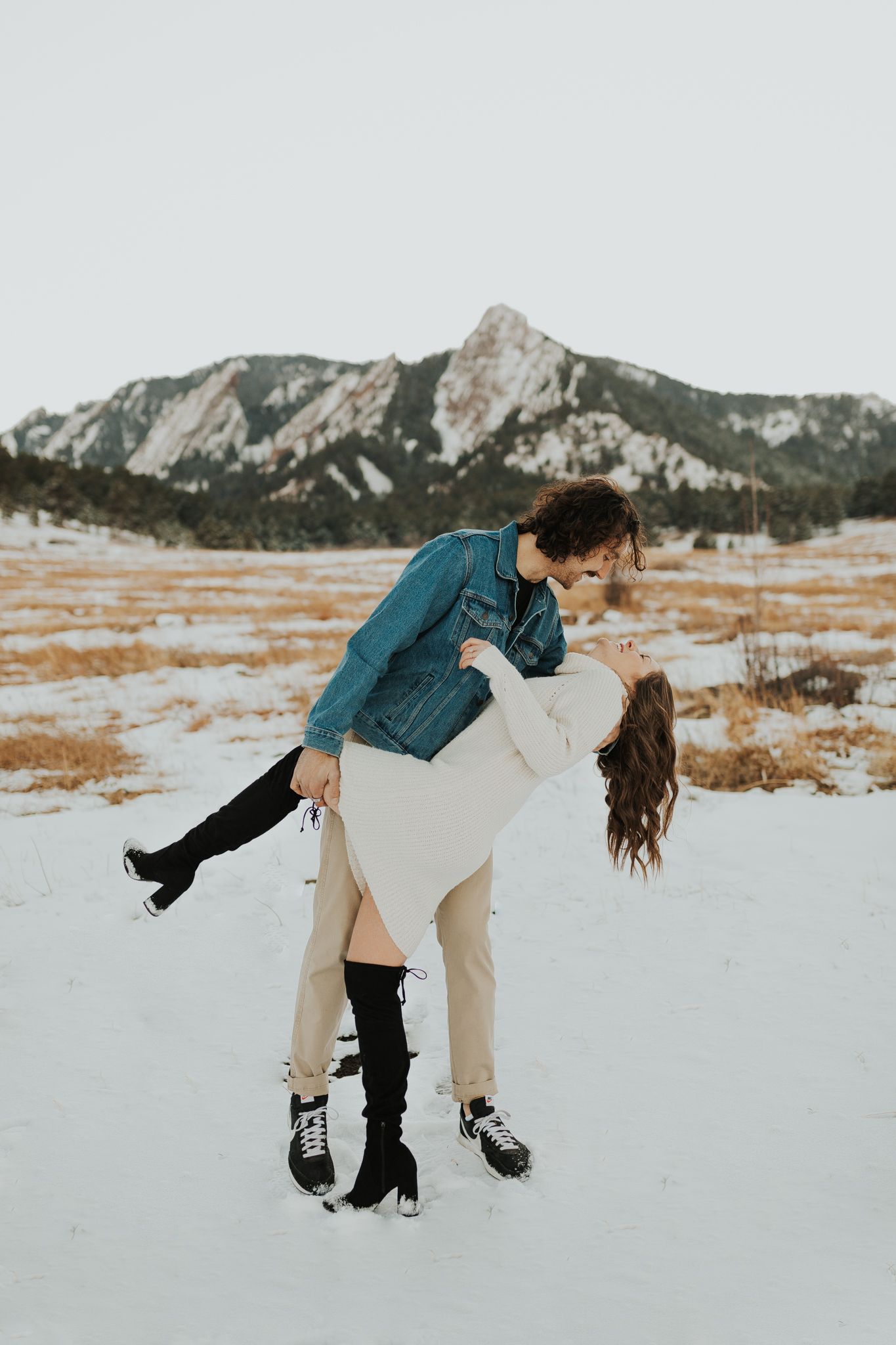 Boulder, Colorado winter engagement session