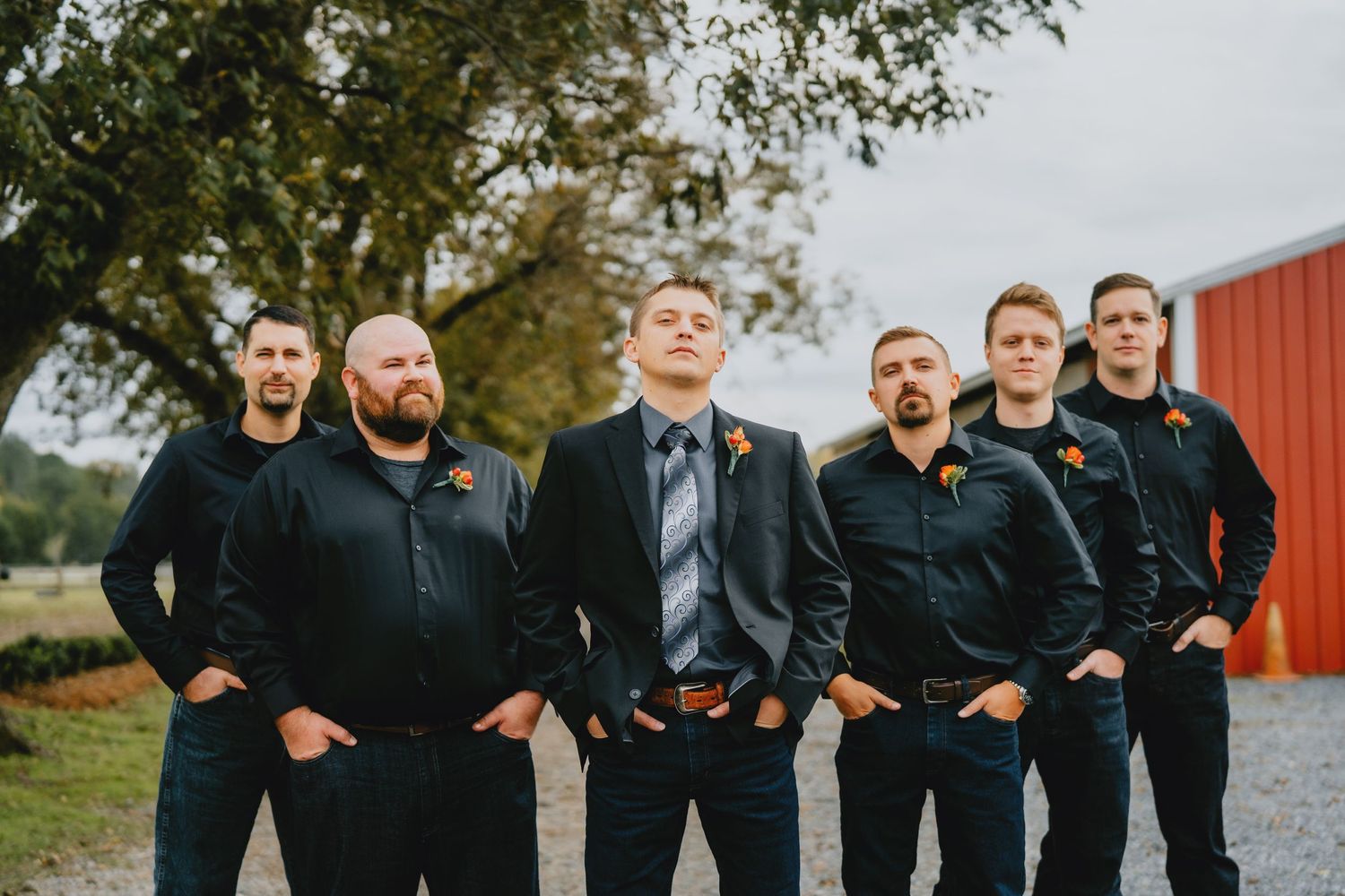 Groomsman at Morgan view Farms Wedding, Macon, GA Wedding Venue