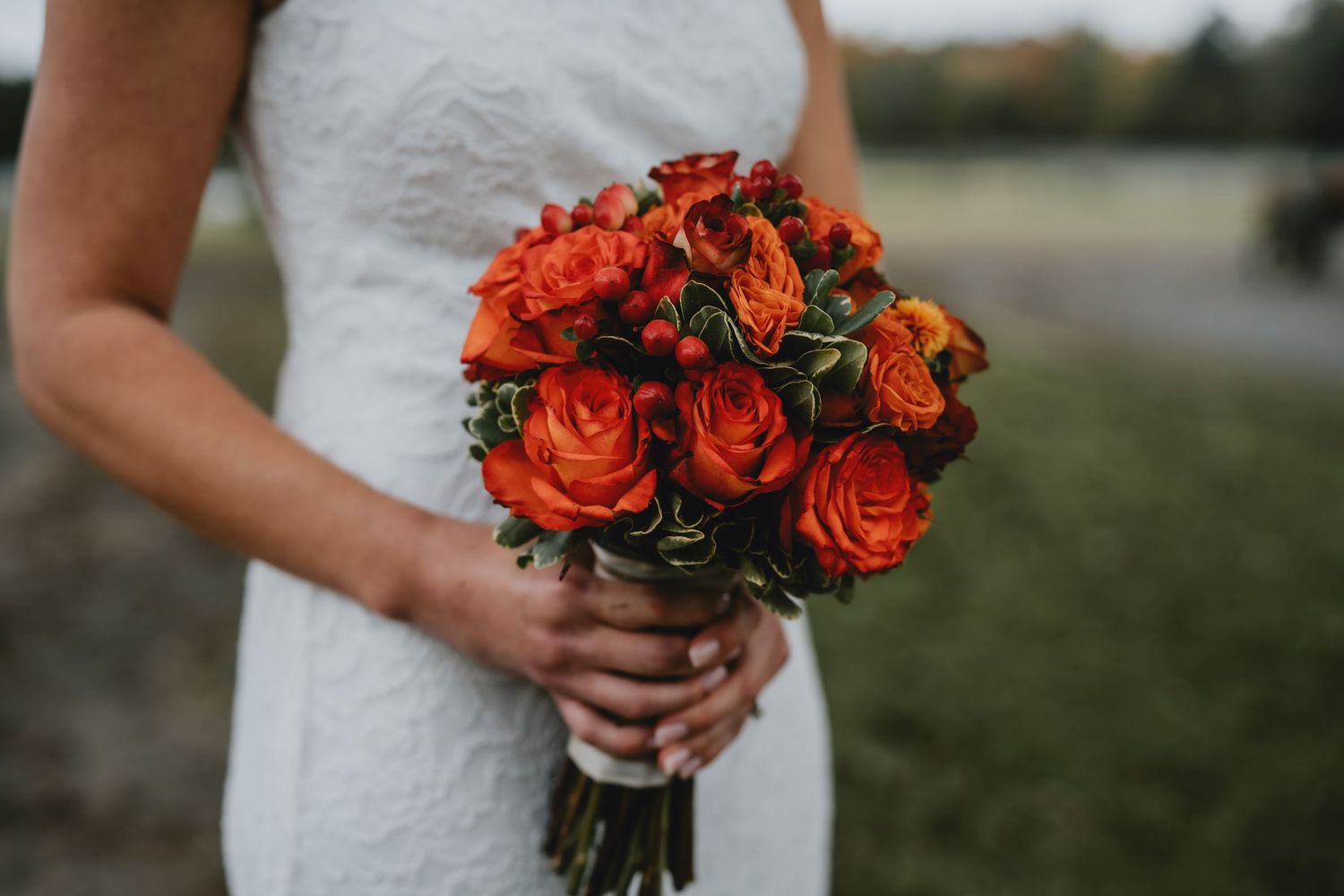 fall bouquet at Georgia barn wedding venue macon wedding photographer