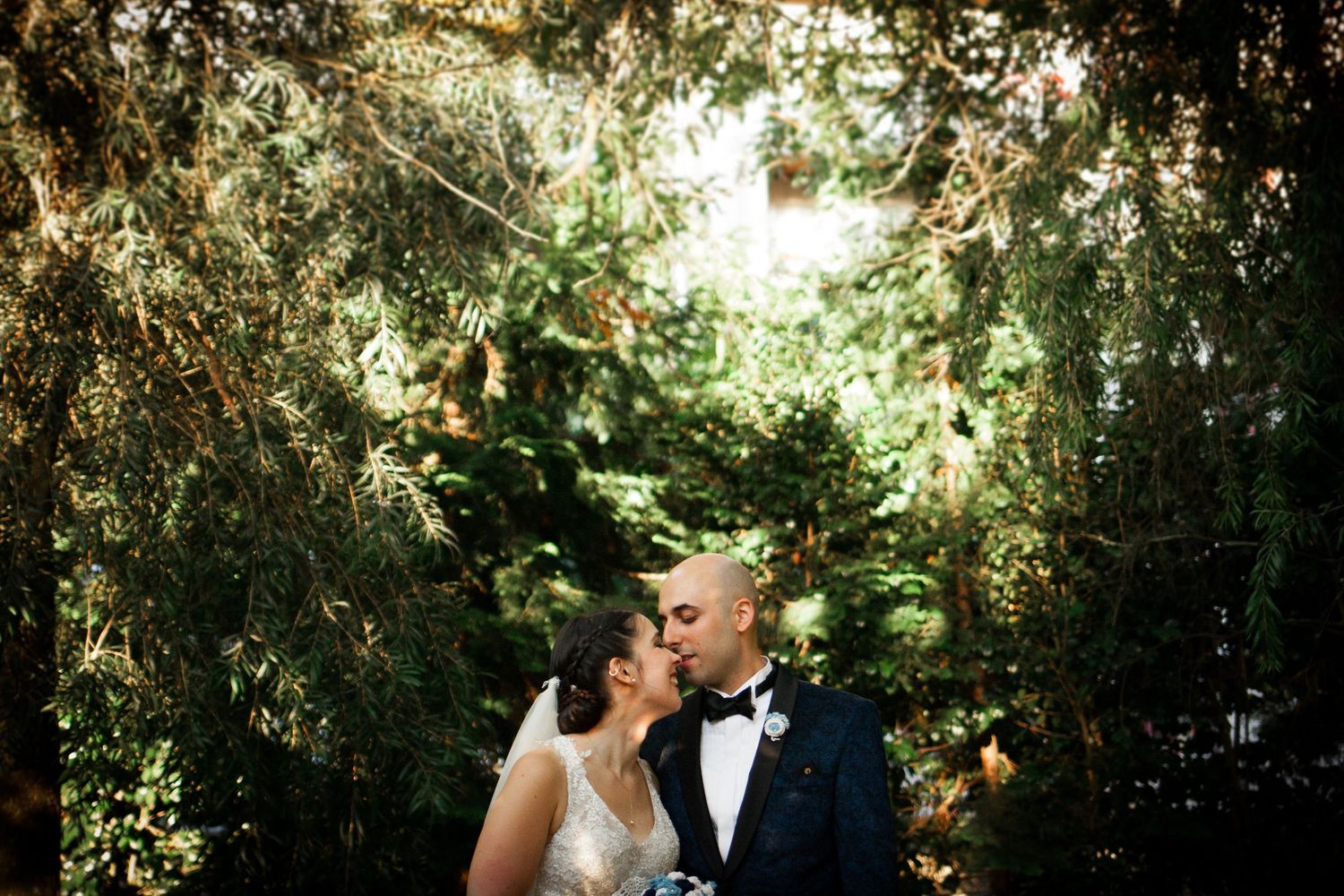 Bride and groom at wedding day. Wedding couple photograph