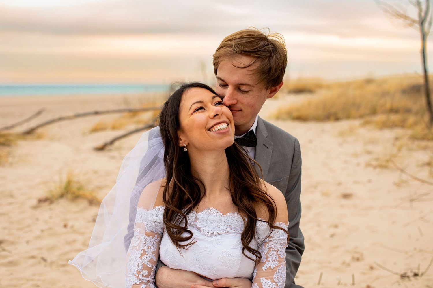 Michigan Wedding Elopement Engagement Photographer - Elope & Marry by Lake Michigan. Northeast Indiana Photography