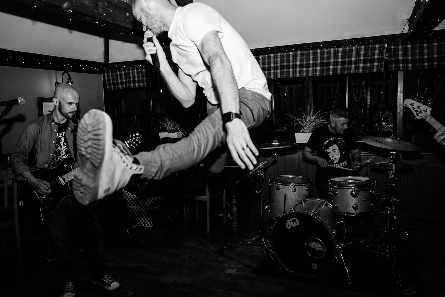 Wedding band rocking out
