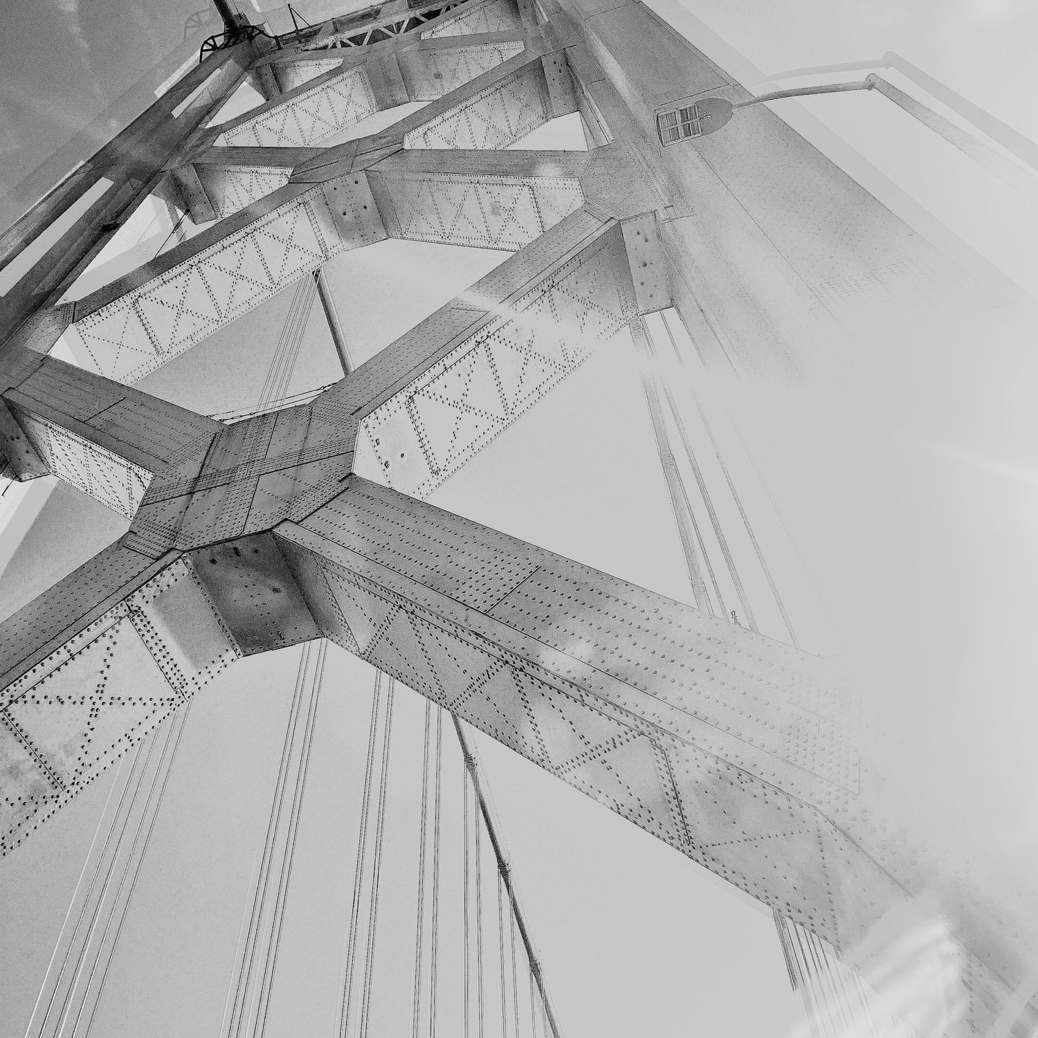 Bay Bridge Reflections (San Francisco) - Highlights, black and white, monochrome, gray, grey