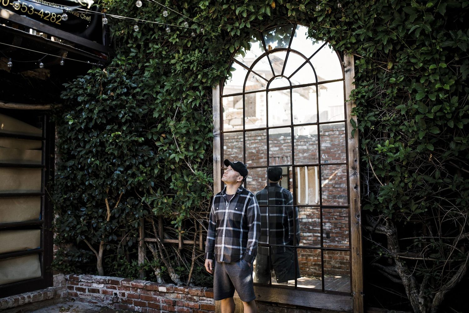 Wandering around downtown Mill Valley we found this large mirror.