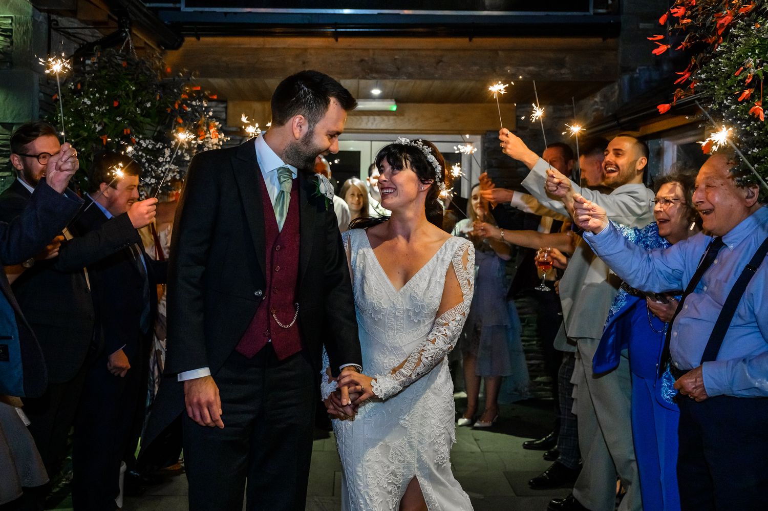 Sparkler exit at The Inn on the Lake
