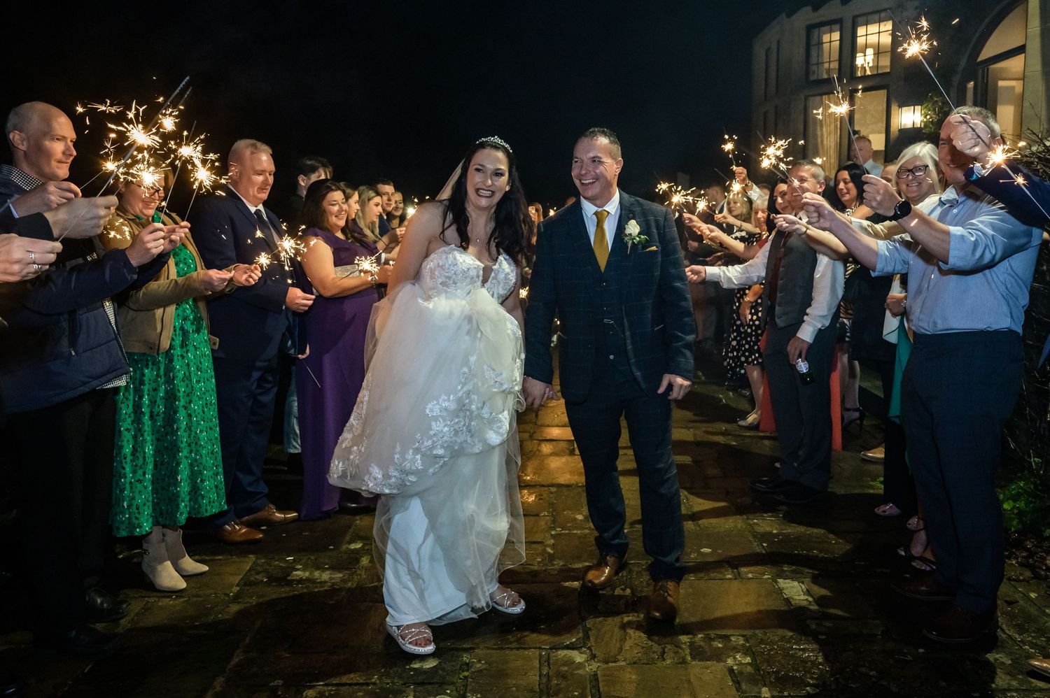 Sparklers after dark at The Lingholm Estate