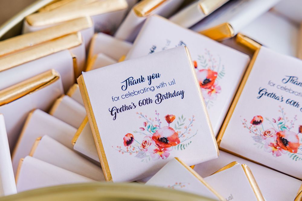 Floral birthday thank you cards with watercolor poppy design.