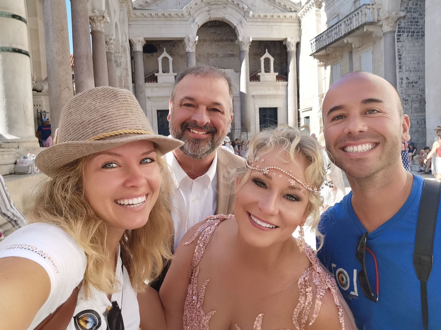 Angie Wyatt - Host, Executive Producer - The SPIEL  Wedding photo session in Split 2023