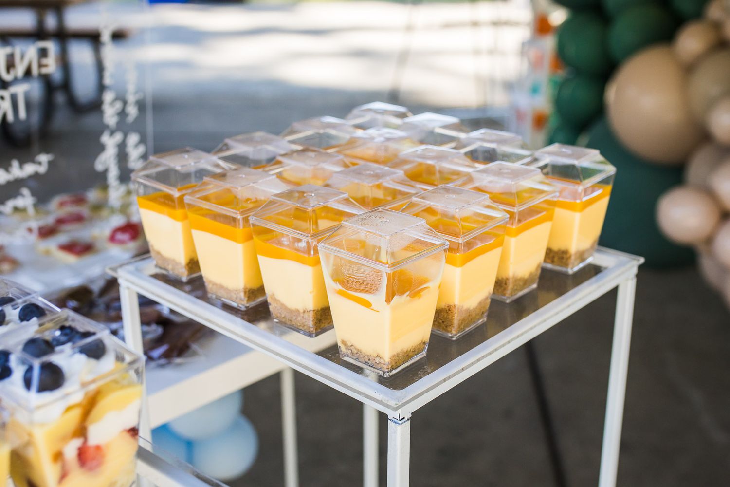 Mango dessert at kid's birthday party