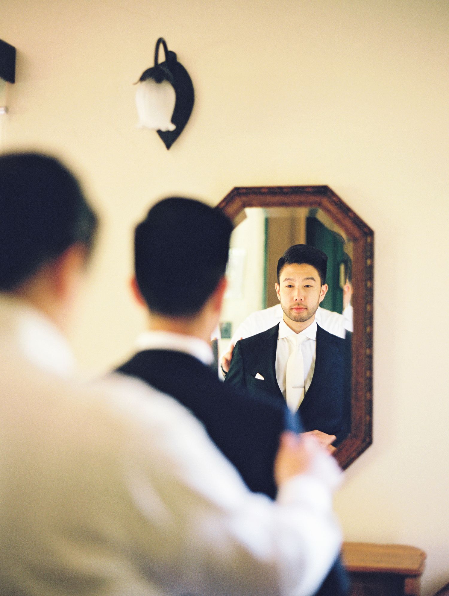Wedding groom getting ready photos. Allied Art Guild Wedding.