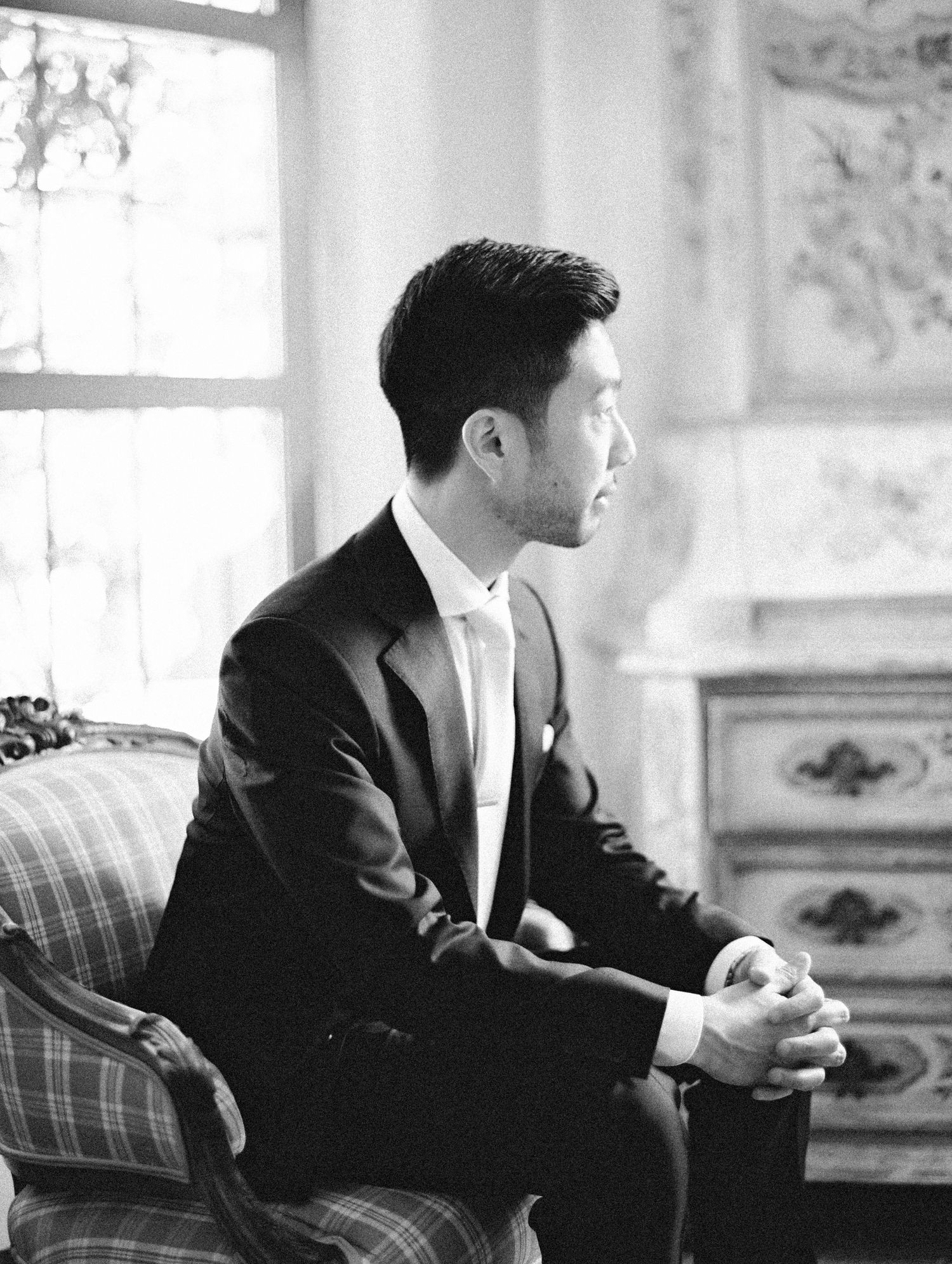 Wedding groom getting ready photos. Allied Art Guild Wedding.