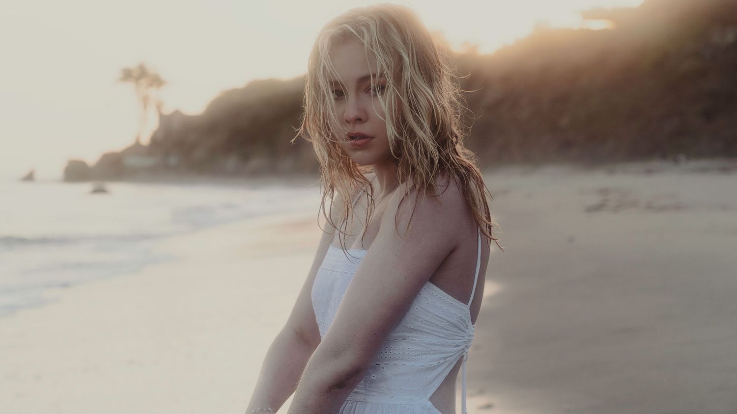 Singer Songwriter Anna Duboc on the set of "Sinking Feeling"
