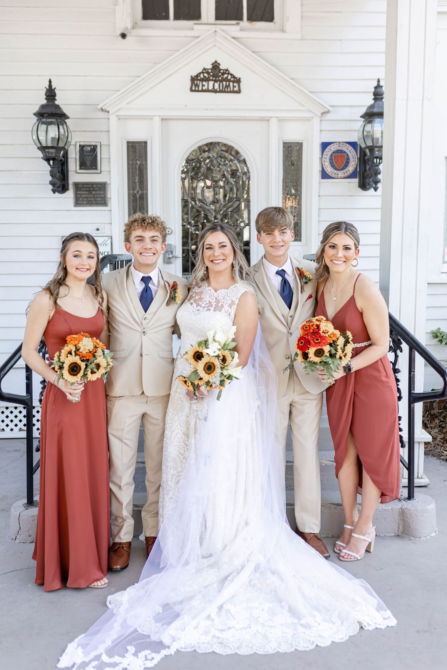 bride with her children