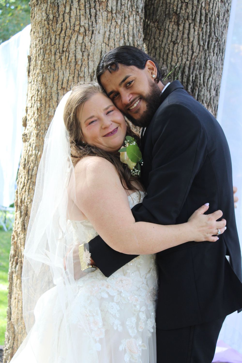 Wedding in Egg Harbor City backyard