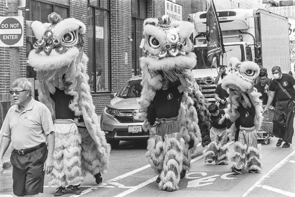 Chinese Lion Dance at Boston's Chinatown with Hung Gar Kung Fu and Lion Dance Academy | 在波士顿唐人街的中国舞狮与洪家功夫舞狮学院