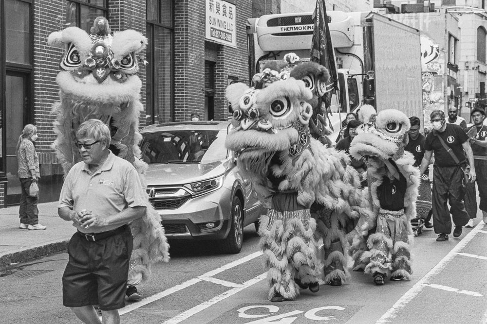 Chinese Lion Dance at Boston's Chinatown with Hung Gar Kung Fu and Lion Dance Academy | 在波士顿唐人街的中国舞狮与洪家功夫舞狮学院