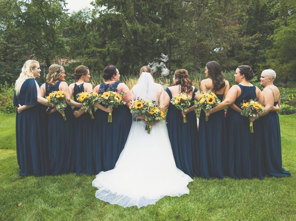 bride and bridesmaids