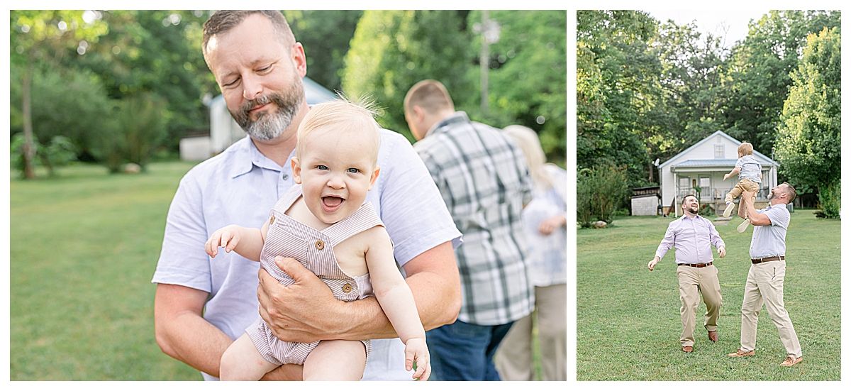 laughing baby airplane, chattanooga family photo location ideas, family home sunset
