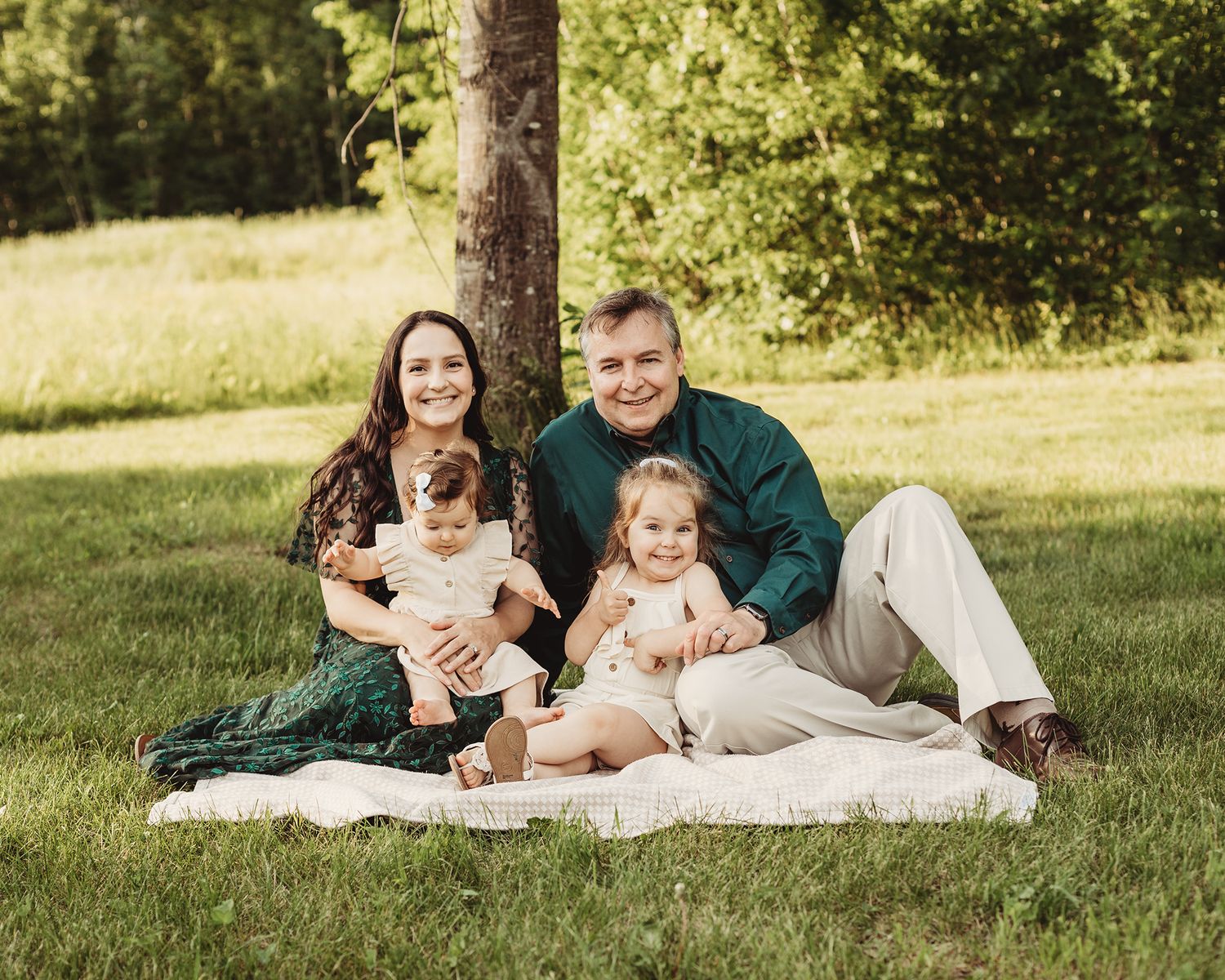 Professional family photo outdoors