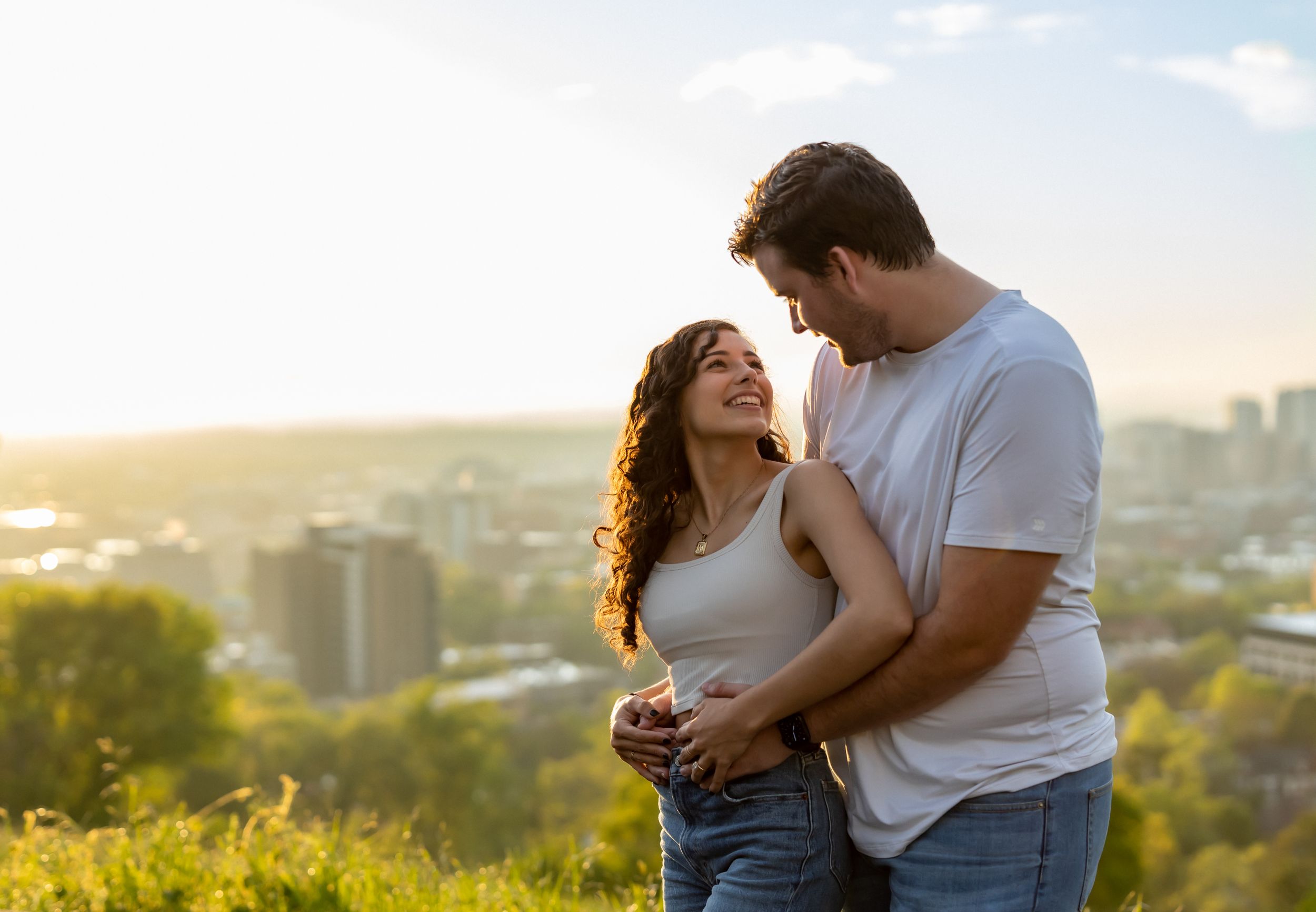 Golden hours couple photos